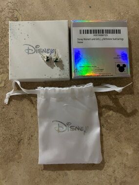 Disney Silver and Green Birthstone Stud Earrings